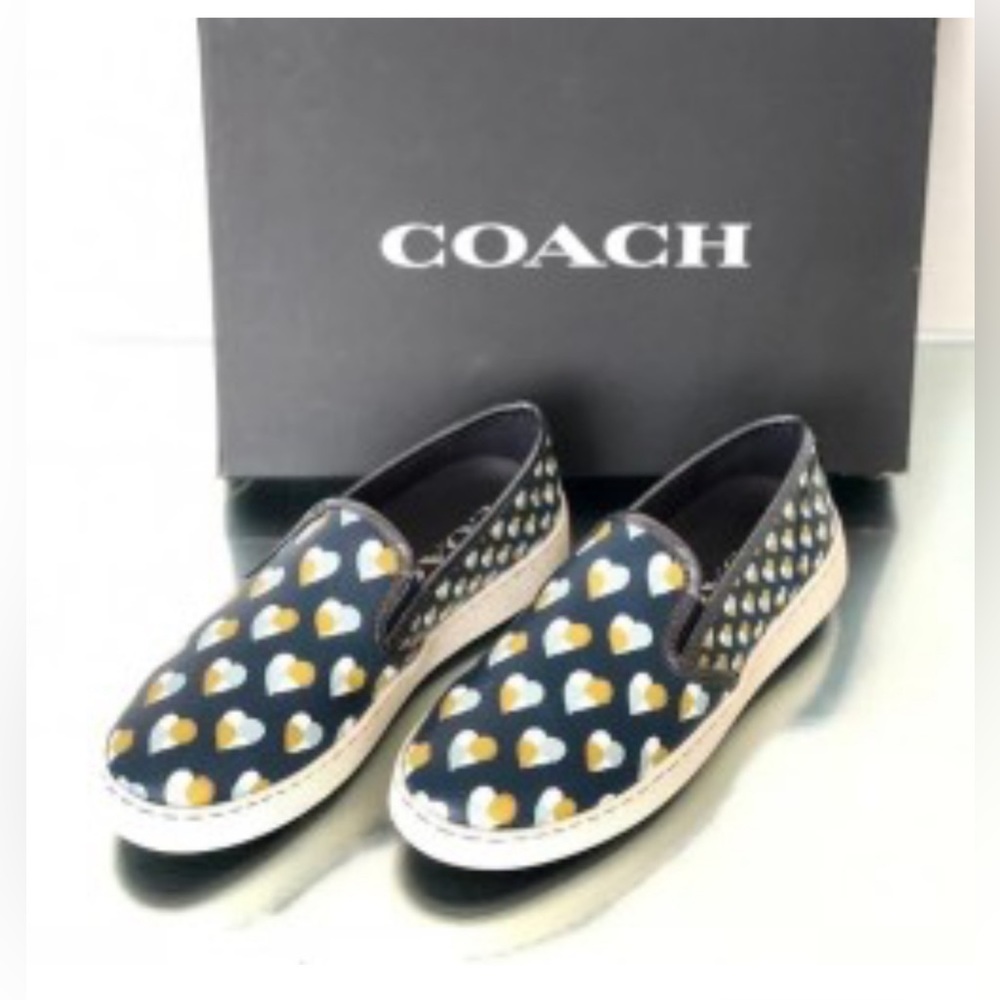 Coach Espadrilles with Heart Pattern - Blue and White